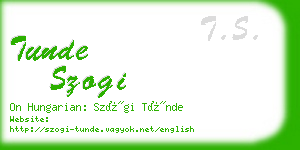 tunde szogi business card